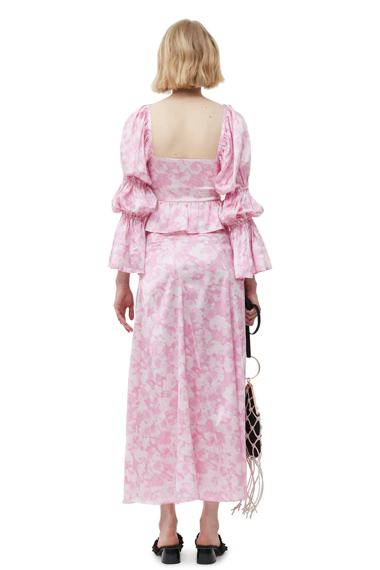 Flash Sale GANNI Silk Stretch Satin Maxi Skirt Bonbon