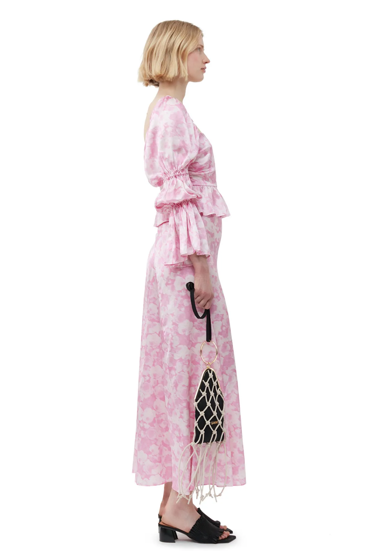 Flash Sale GANNI Silk Stretch Satin Maxi Skirt Bonbon