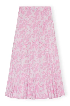 Flash Sale GANNI Silk Stretch Satin Maxi Skirt Bonbon
