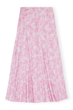 Flash Sale GANNI Silk Stretch Satin Maxi Skirt Bonbon