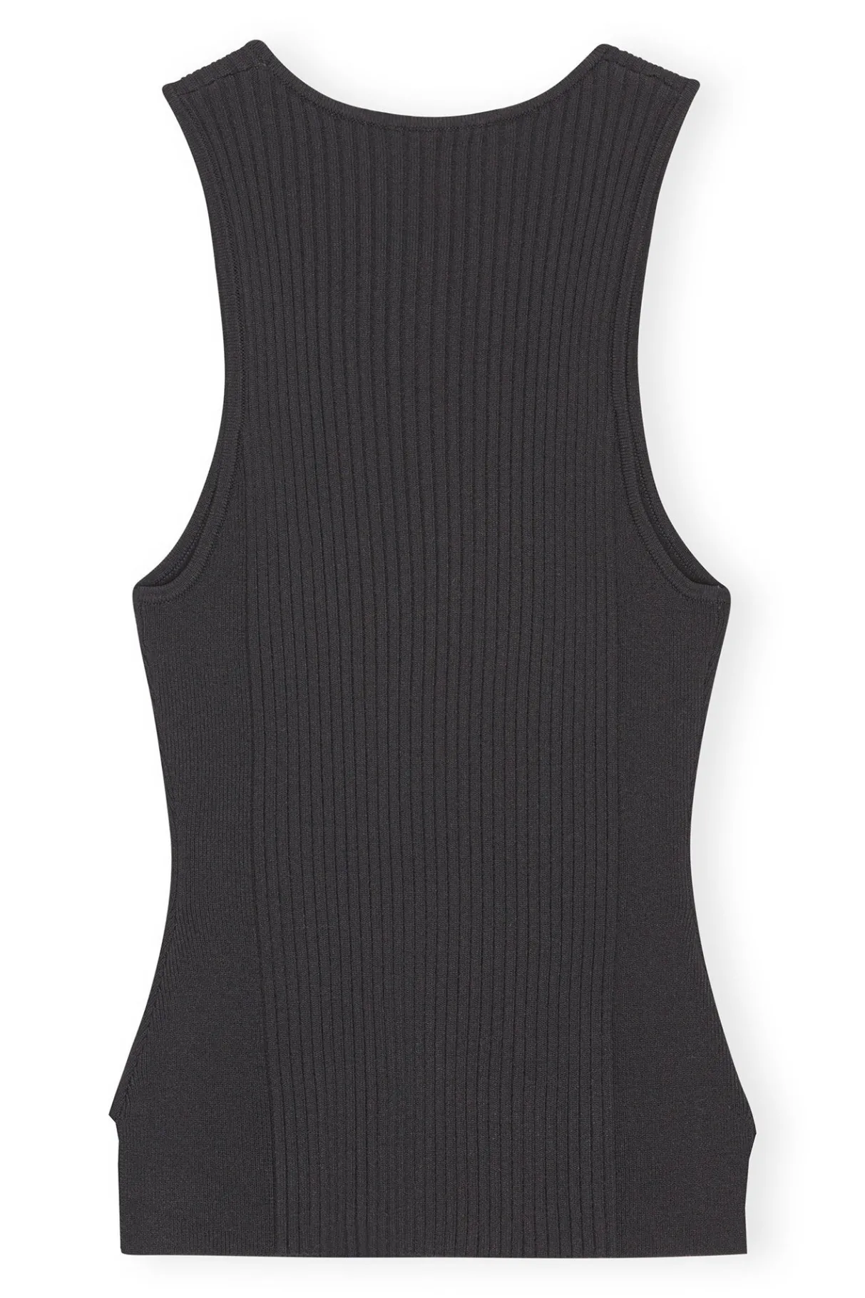 Clearance GANNI Sleeveless Melange Top Black