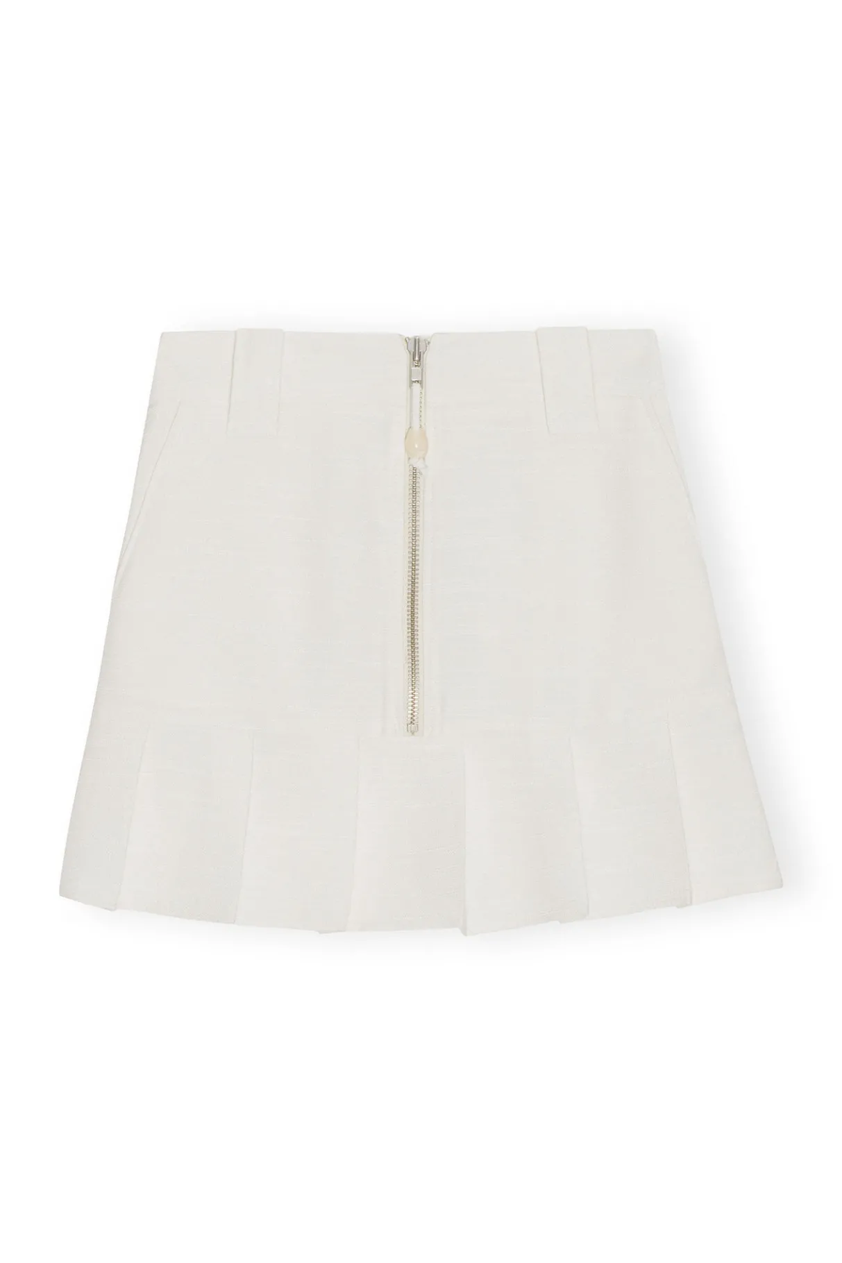 Cheap GANNI Slub Linen Mini Skirt Egret