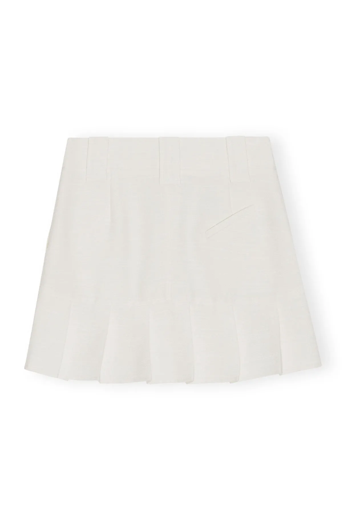 Cheap GANNI Slub Linen Mini Skirt Egret