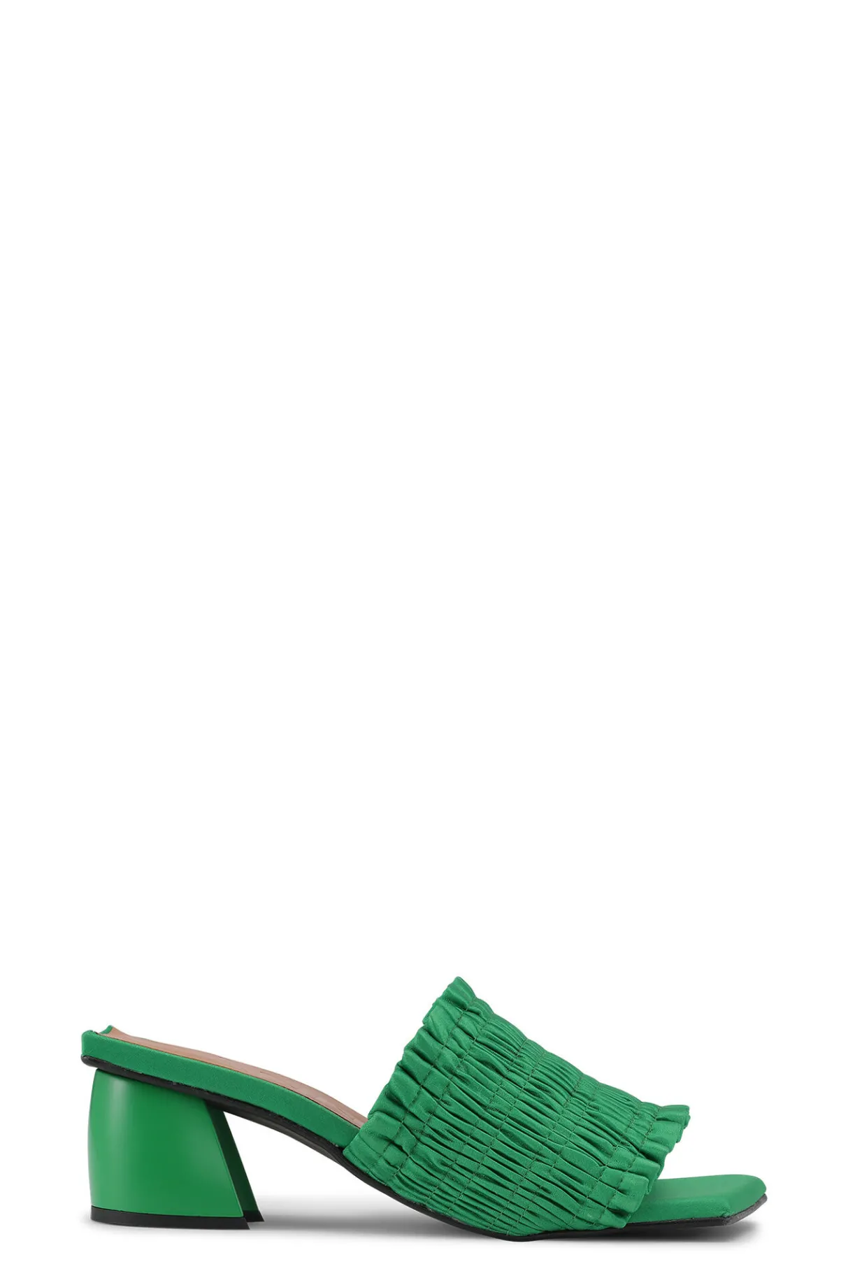Online GANNI Smock Kitten Heel Mules Kelly Green