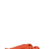 New GANNI Soft Bow Kitten Heel Sandals Orangeade