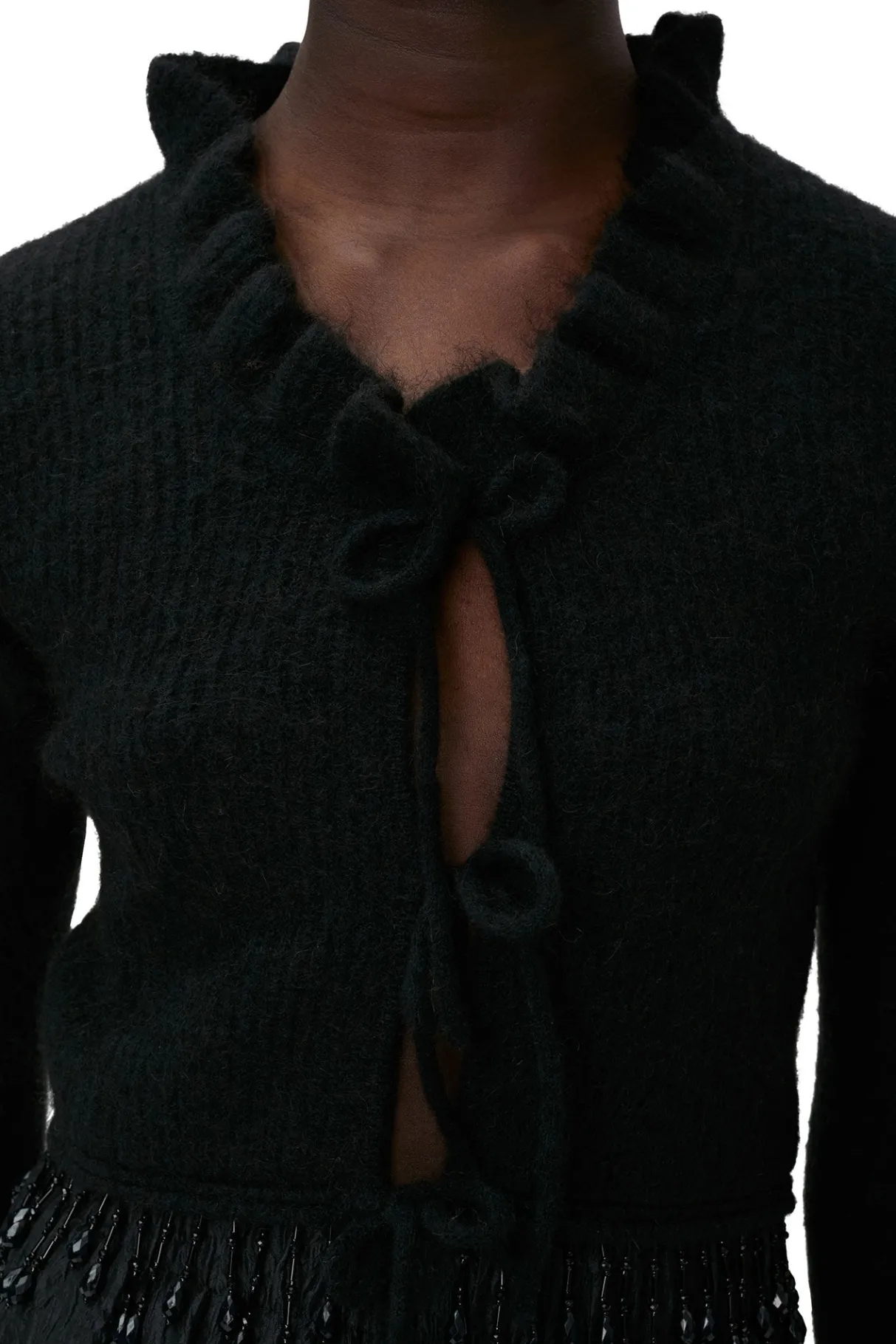 Discount GANNI Soft Wool Bolero Black
