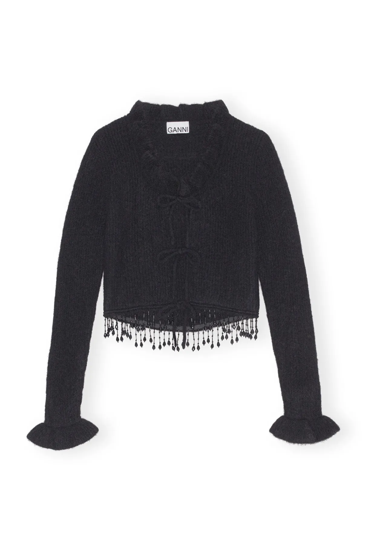 Discount GANNI Soft Wool Bolero Black