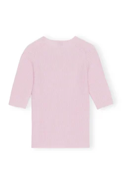 Outlet GANNI Soft Wool Cut Out Top Pink Tulle