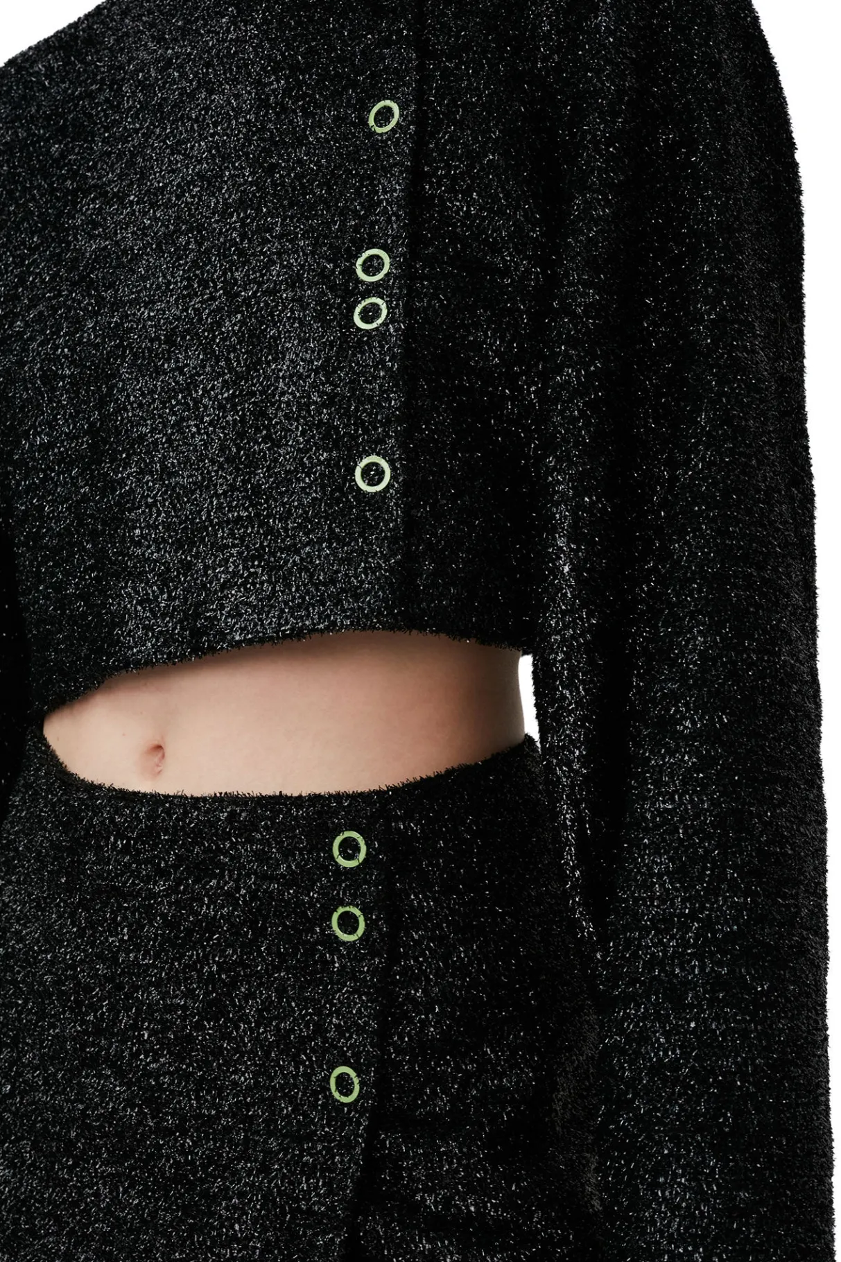 Discount GANNI Sparkle Cropped Blazer Black