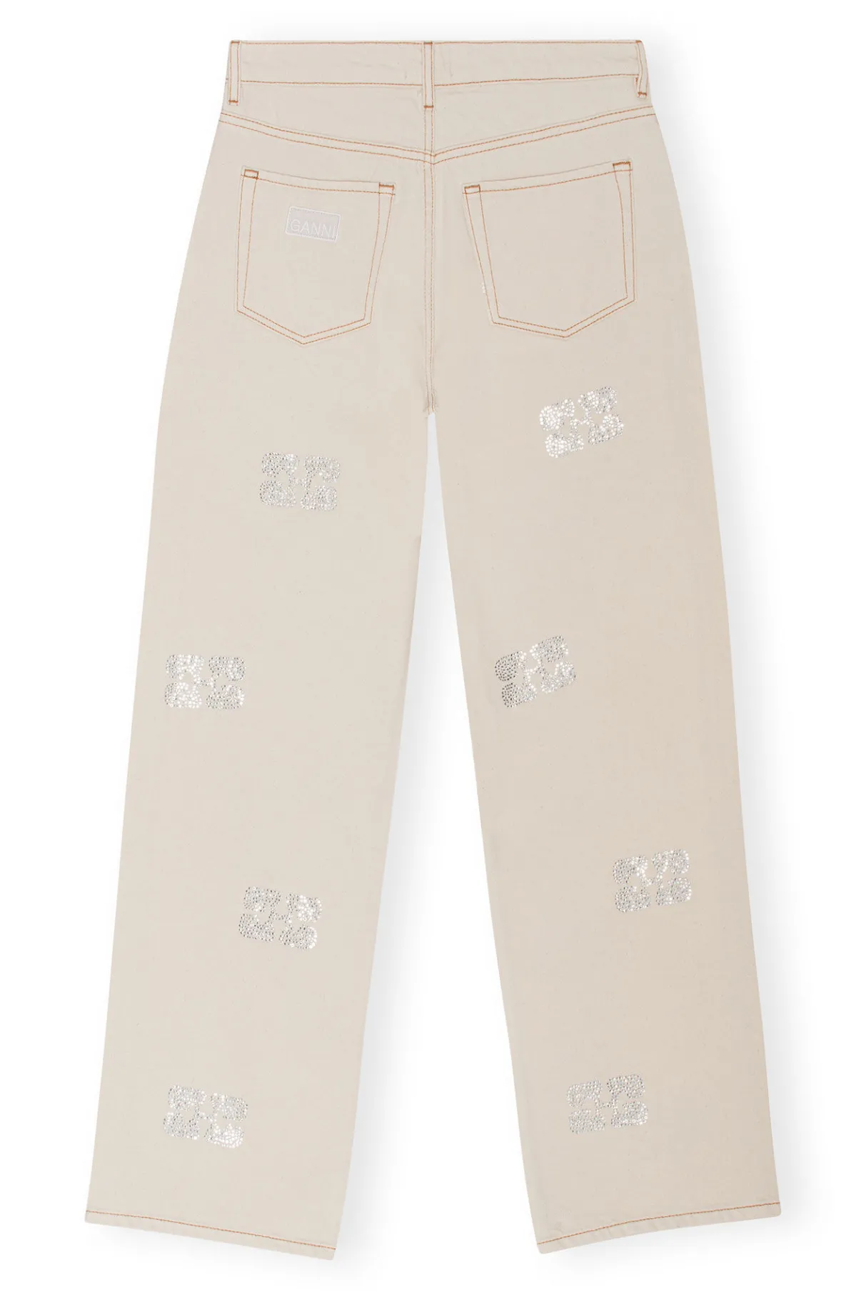 Online GANNI Sparkle Izey Jeans Vanilla Ice