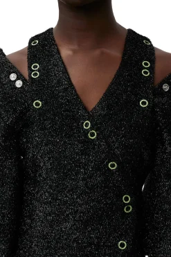 Best Sale GANNI Sparkle Mini Dress Black