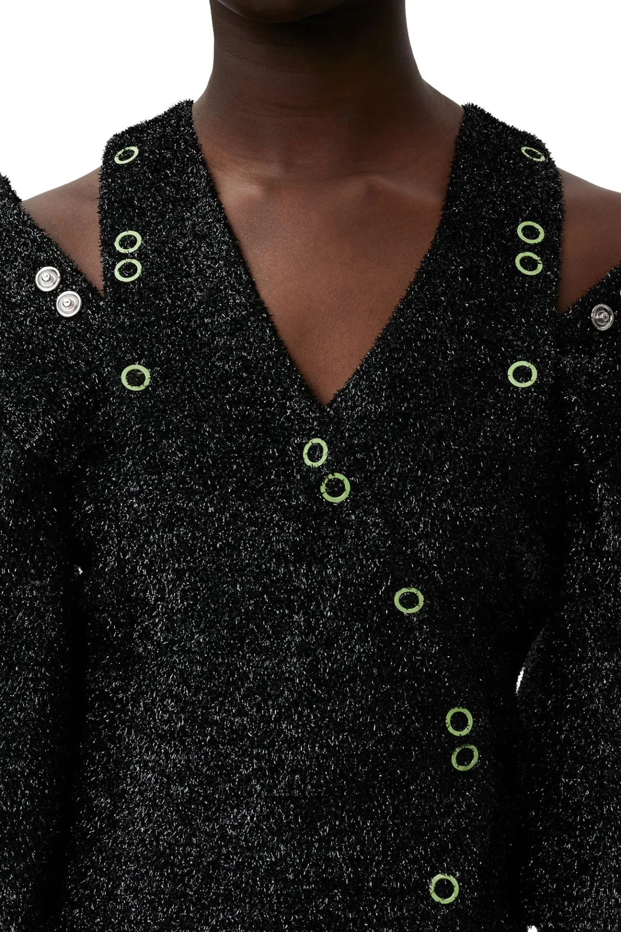 Best Sale GANNI Sparkle Mini Dress Black