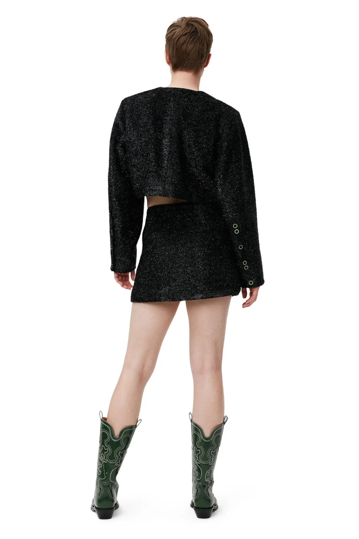 Best GANNI Sparkle Mini Skirt Black