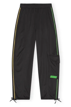Cheap GANNI Sporty Jersey Loose Pants Black