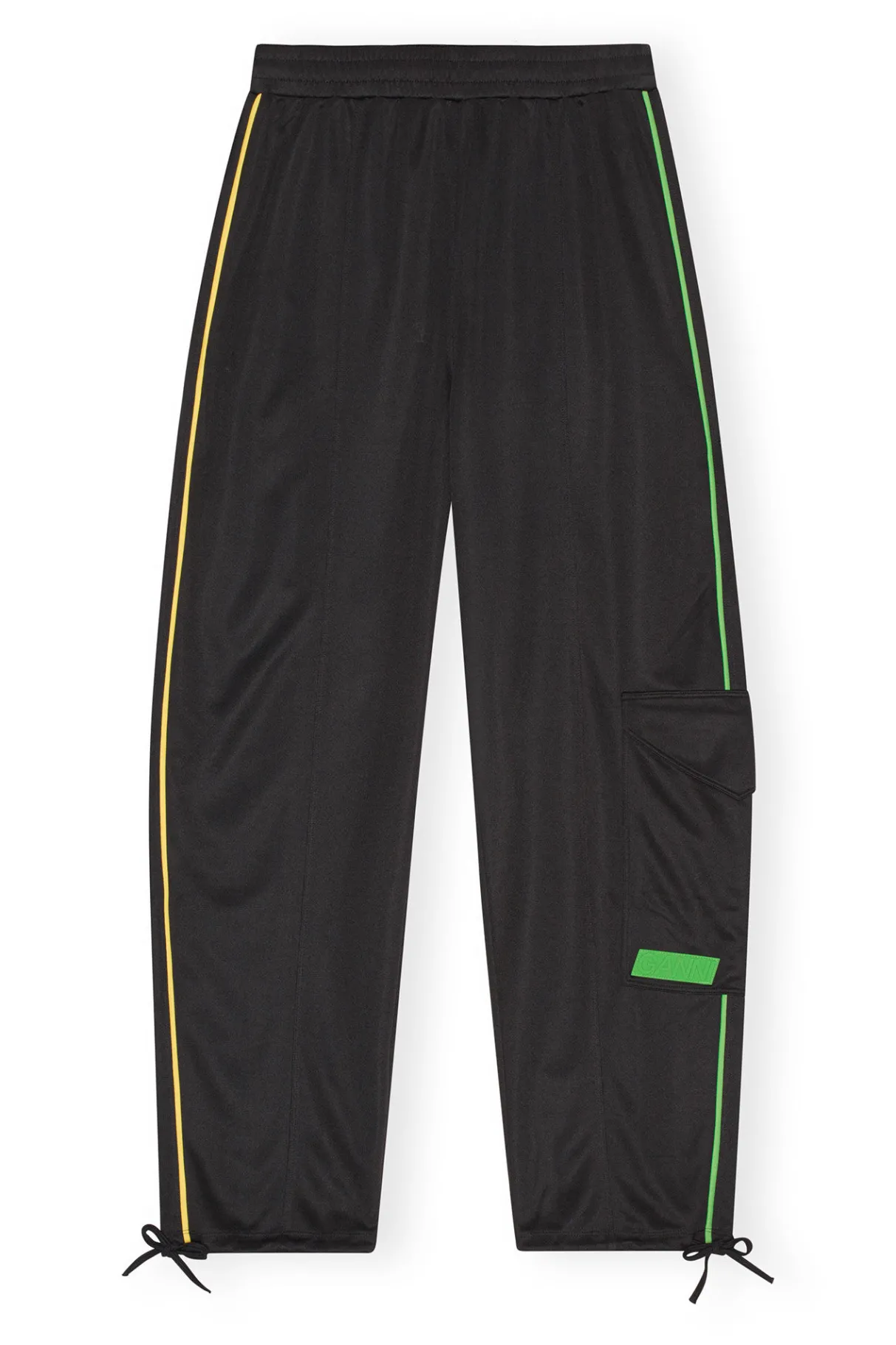 Cheap GANNI Sporty Jersey Loose Pants Black