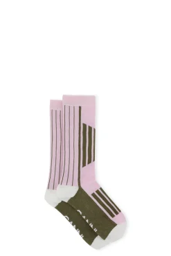Discount GANNI Sporty Socks Light Lilac