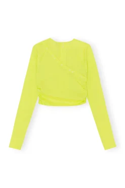 Fashion GANNI Stretch Cotton Blouse Sulphur Spring