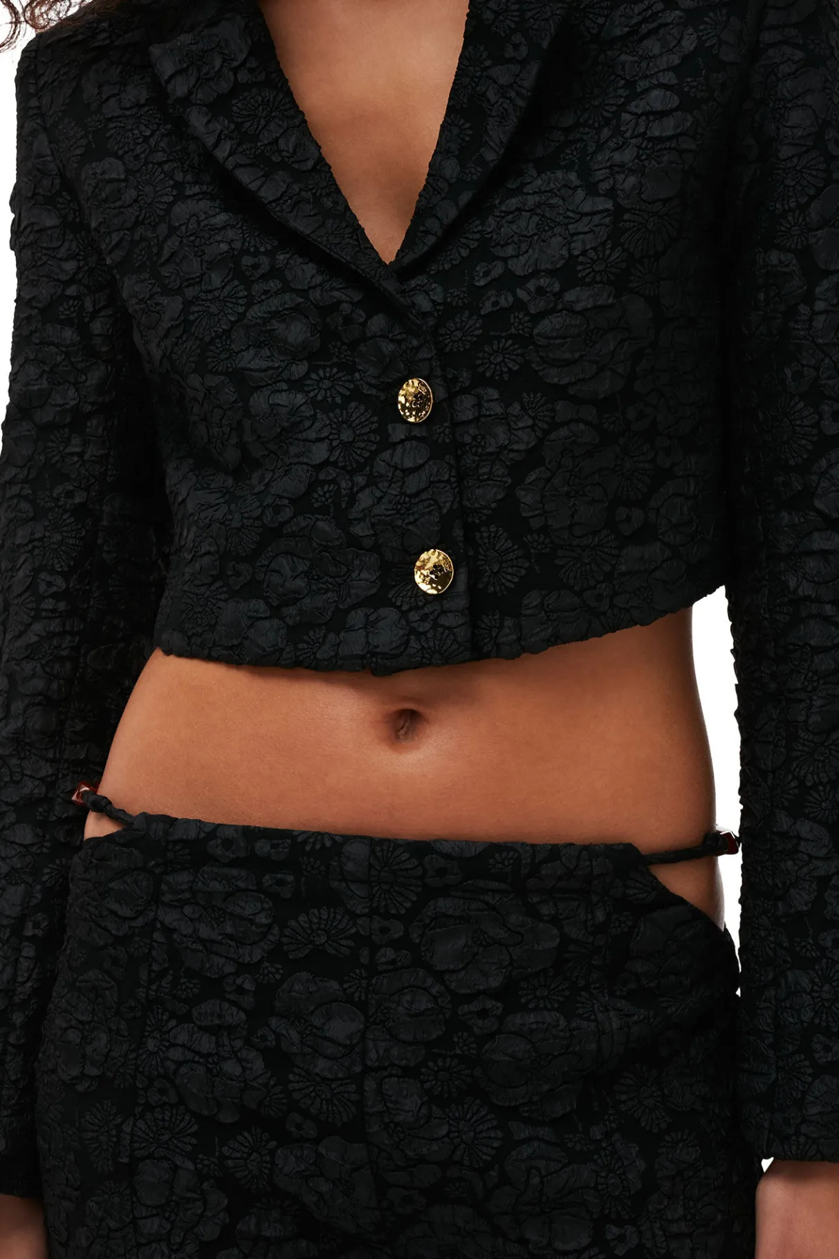 Flash Sale GANNI Stretch Jacquard Flared Pants Black