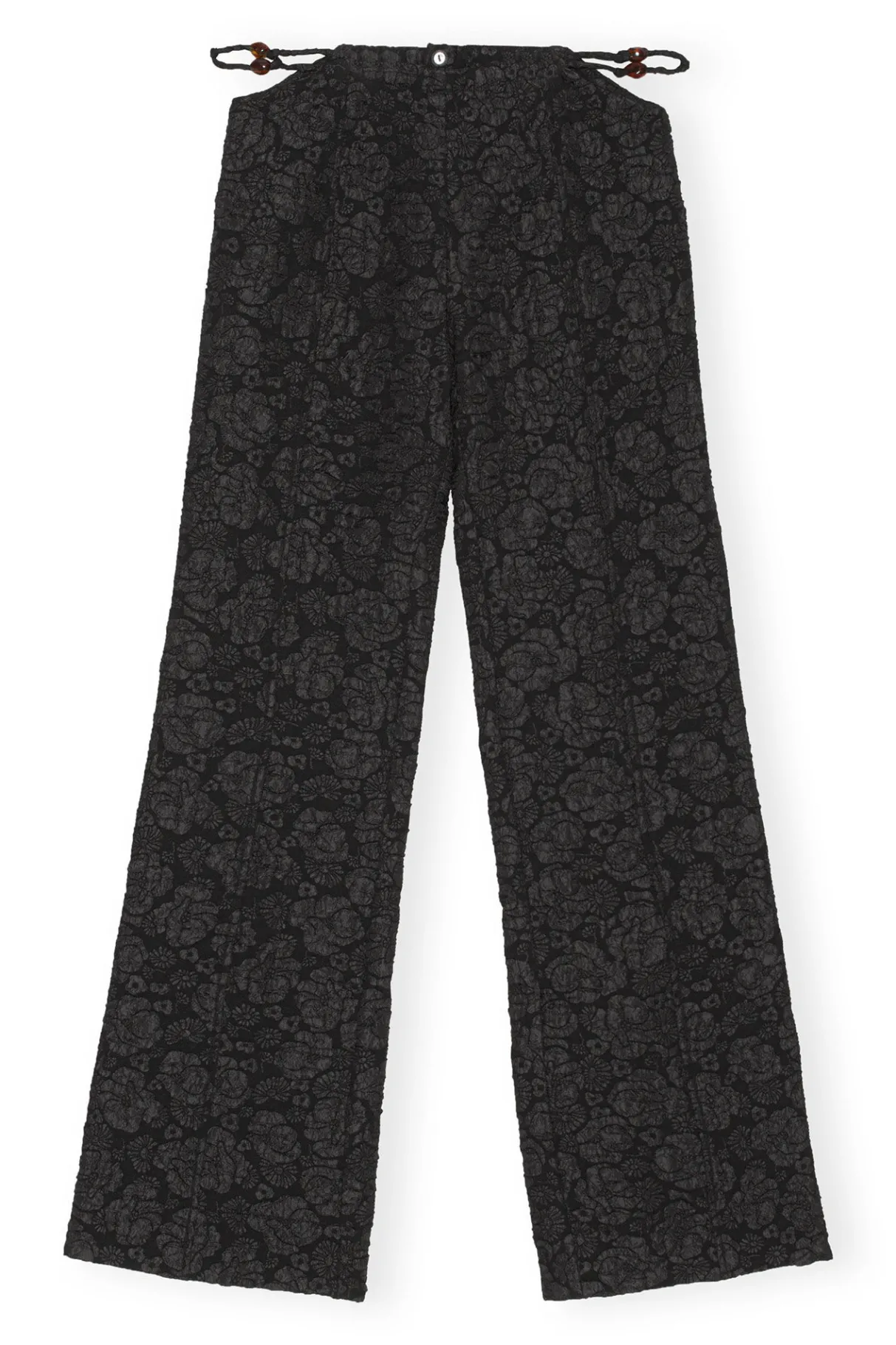Flash Sale GANNI Stretch Jacquard Flared Pants Black