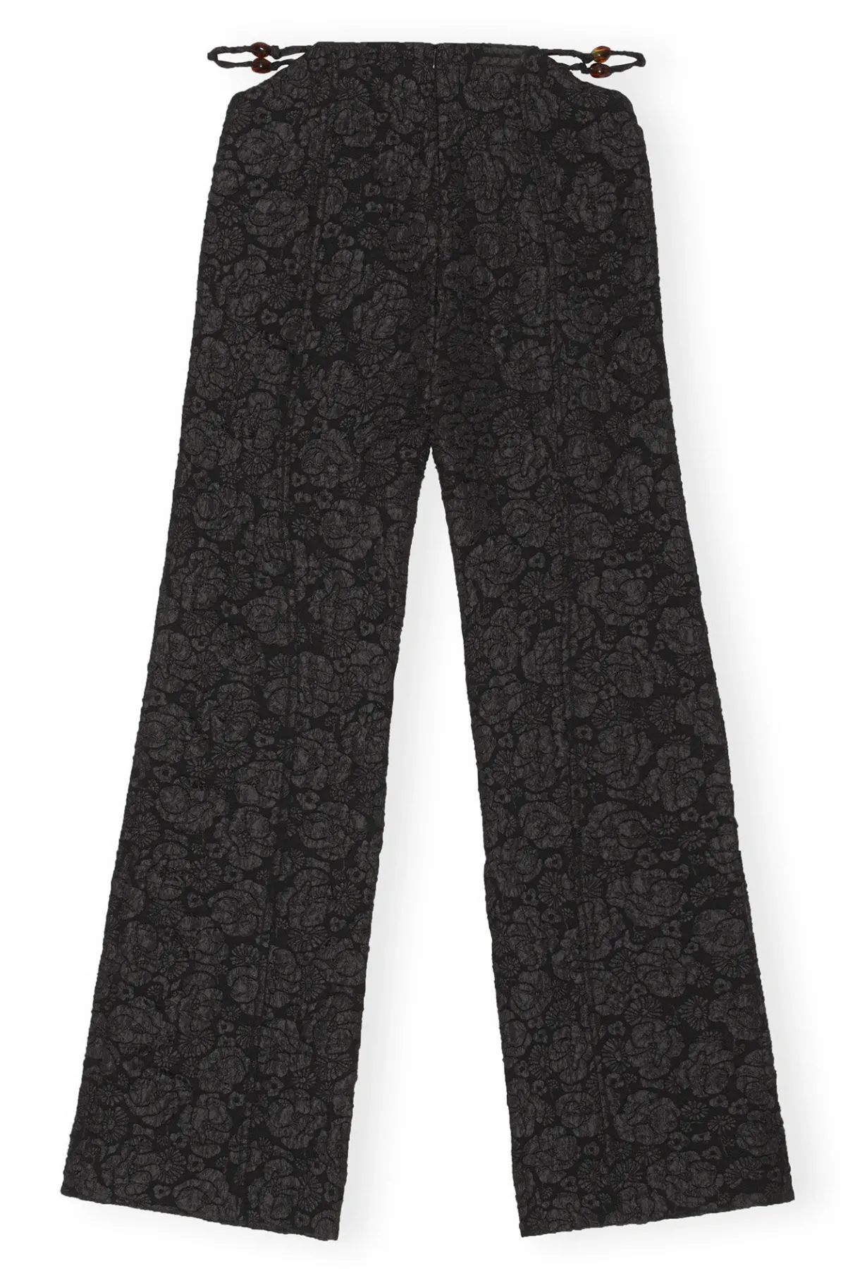Flash Sale GANNI Stretch Jacquard Flared Pants Black