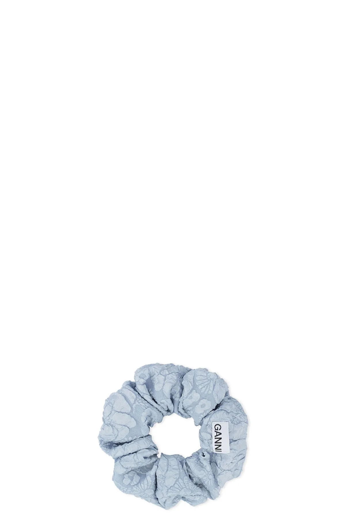 Fashion GANNI Stretch Jacquard Scrunchie Sky Blue