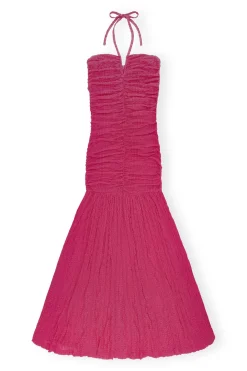New GANNI Stretch Lace Halter Neck Dress Love Potion