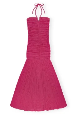 New GANNI Stretch Lace Halter Neck Dress Love Potion