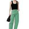 Best GANNI Stripe Denim Stary Kelly Green