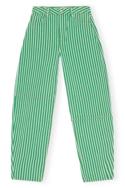 Best GANNI Stripe Denim Stary Kelly Green