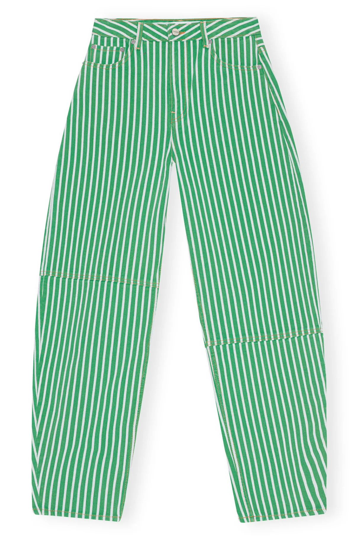 Best GANNI Stripe Denim Stary Kelly Green