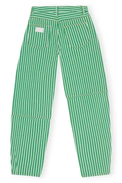 Best GANNI Stripe Denim Stary Kelly Green