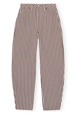 Sale GANNI Stripe Denim Stary Jeans Rocky Road