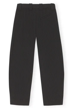 Store GANNI Stripe Mid Waist Pants Black