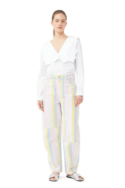 Cheap GANNI Stripe Stary Jeans Multicolour
