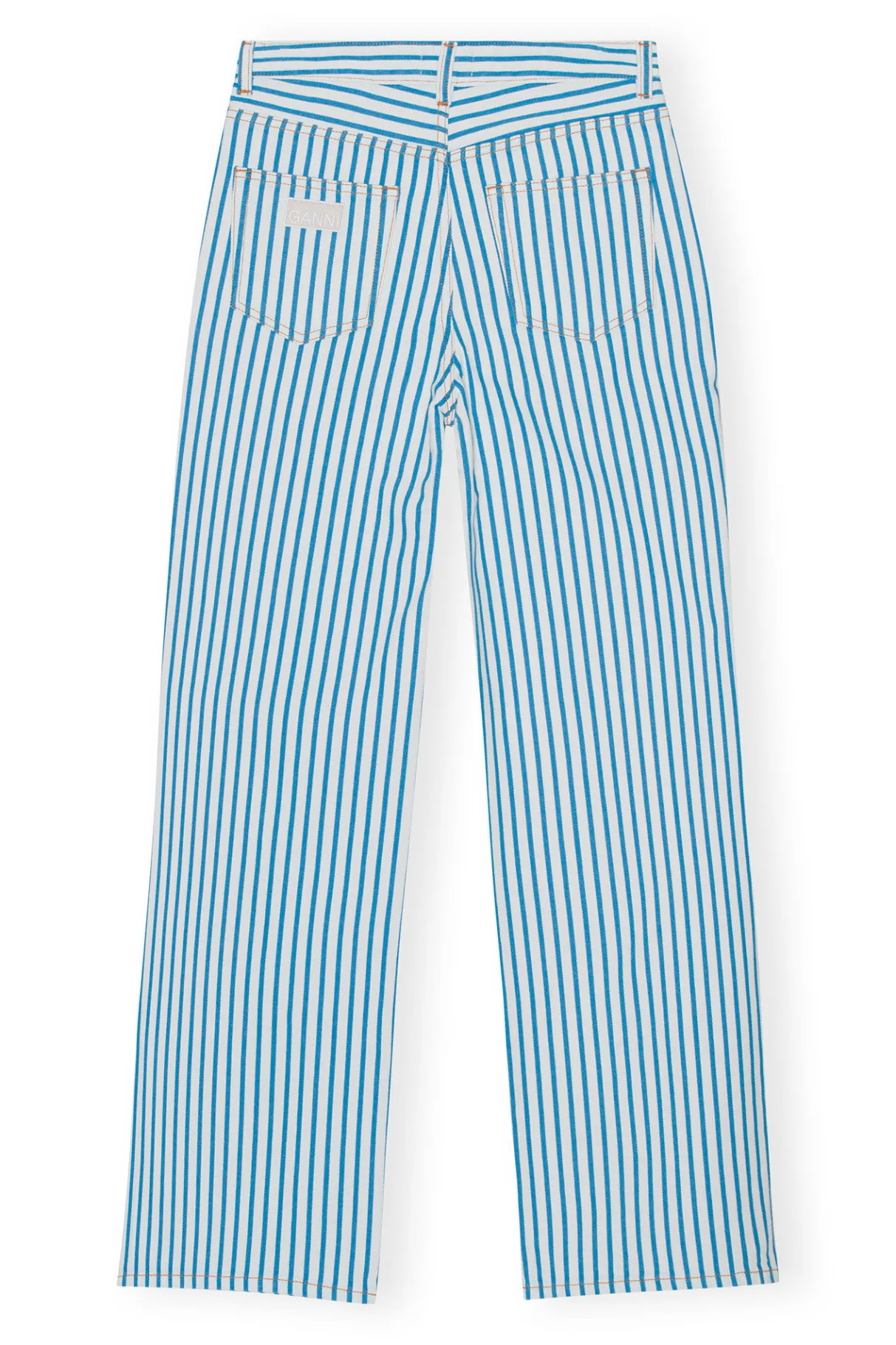 Hot GANNI Striped Magny Jeans Bright White