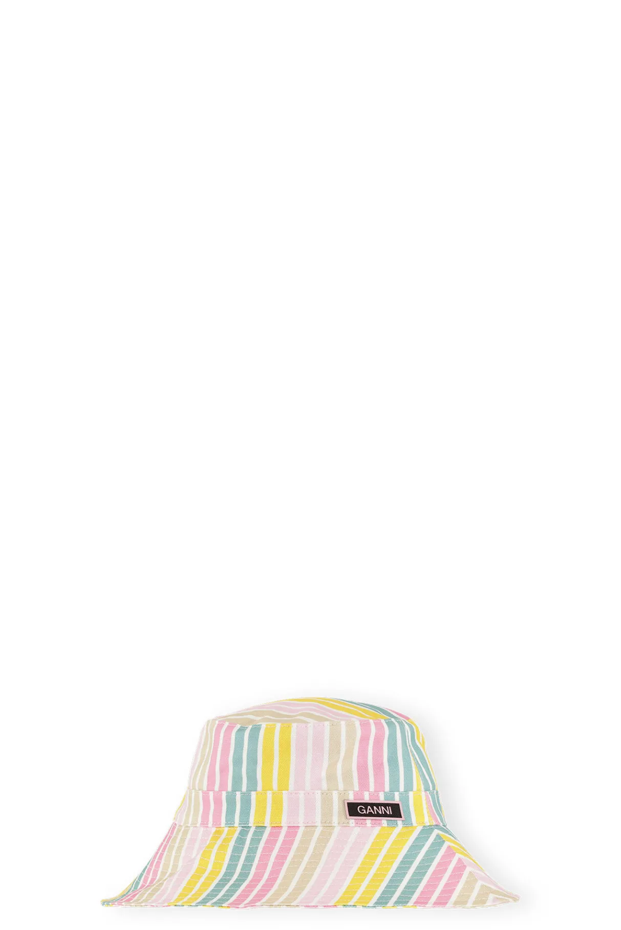 Fashion GANNI Striped Tech Bucket Hat Multicolour