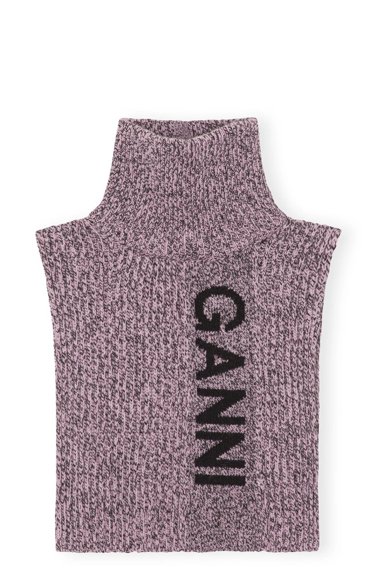 Hot GANNI Structured Rib Knit Bib Lilac Sachet