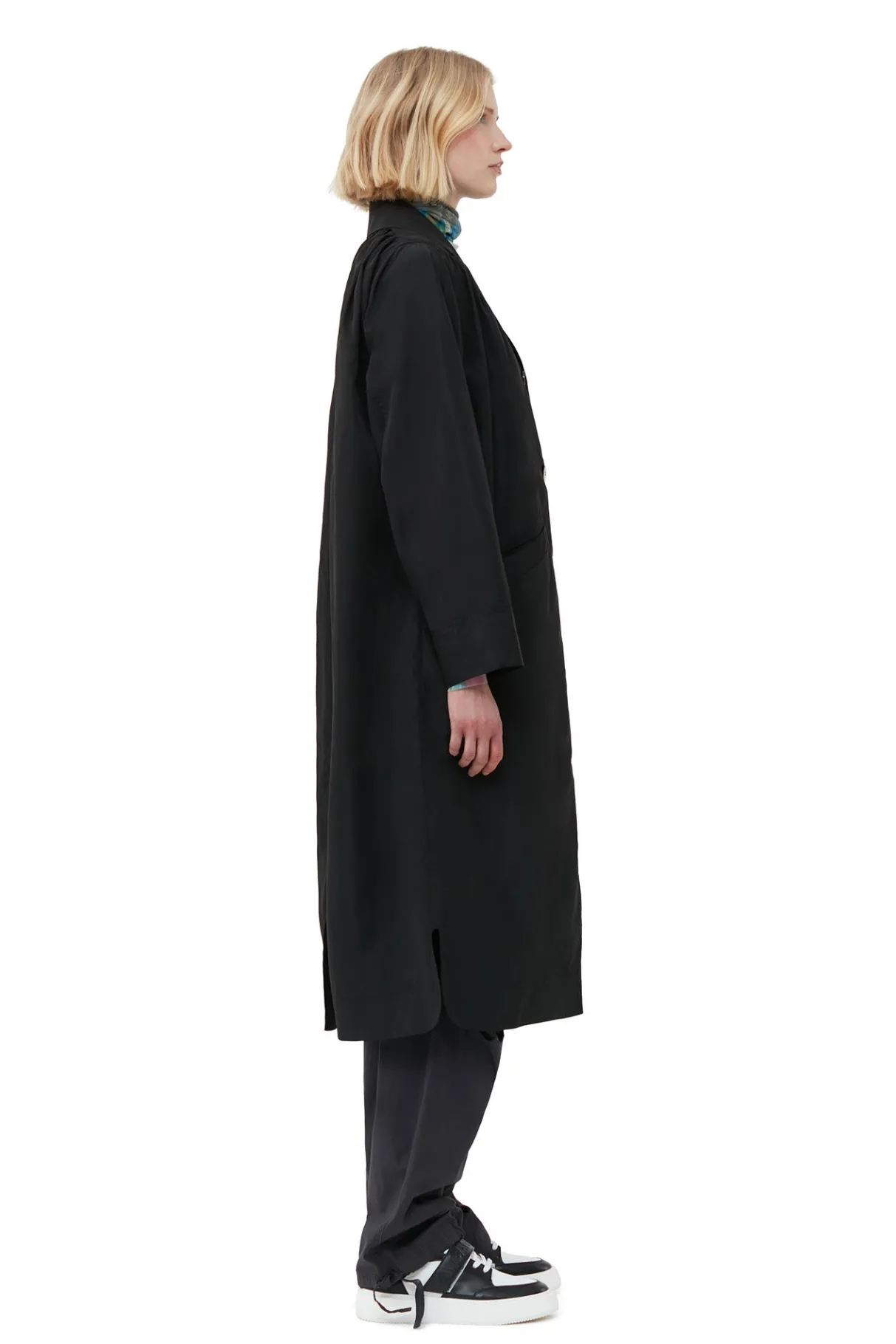Cheap GANNI Summer Tech Coat Black