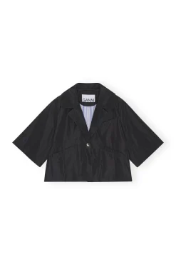 Store GANNI Summer Tech Padded Jacket Black