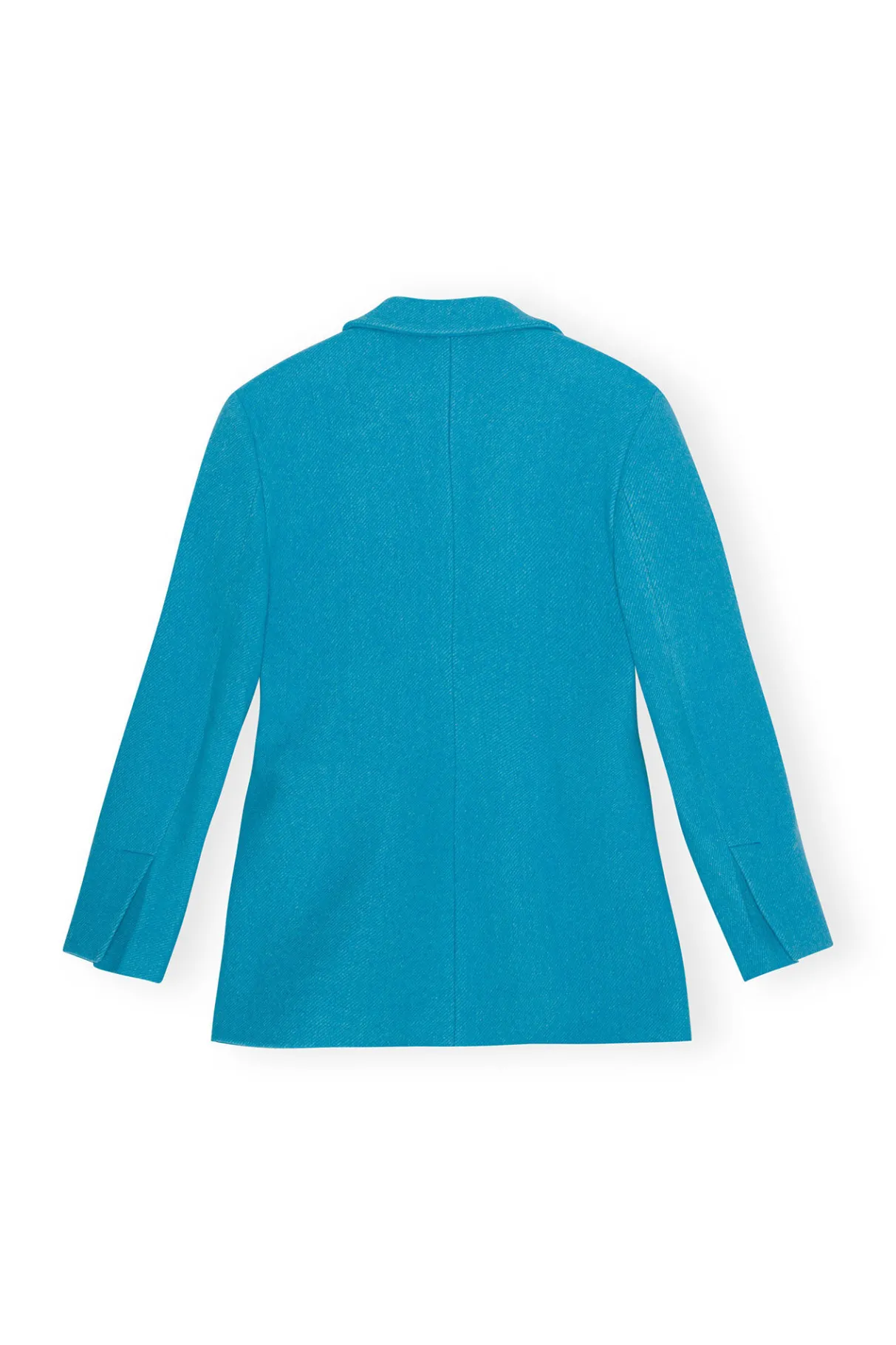 Store GANNI Twill Wool Suiting Blazer Blue Curacao