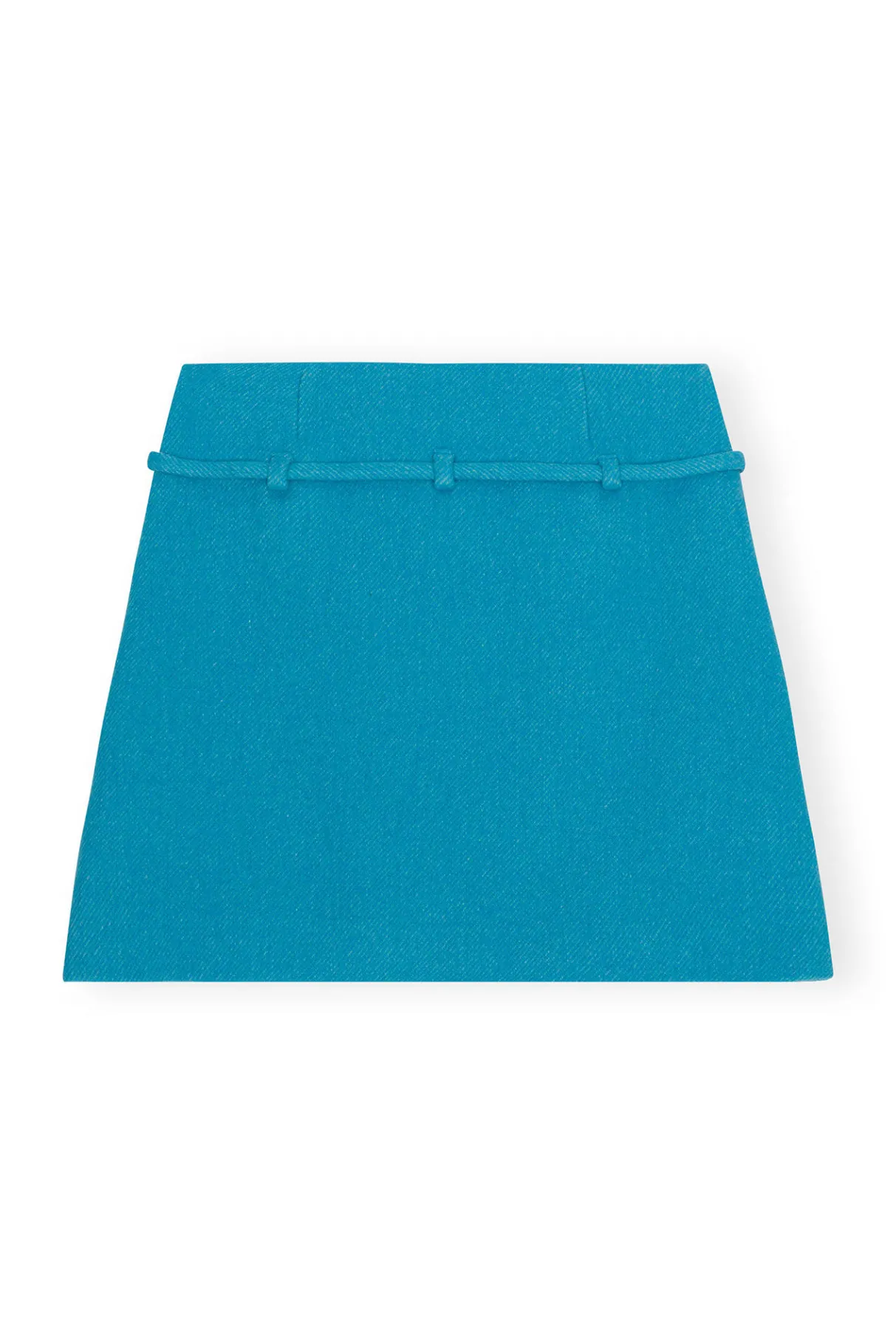 Flash Sale GANNI Twill Wool Suiting Mini Skirt Blue Curacao