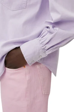 Best Sale GANNI Western Blouse Natural Lilac