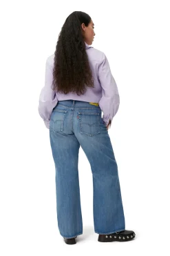 Best Sale GANNI Western Blouse Natural Lilac