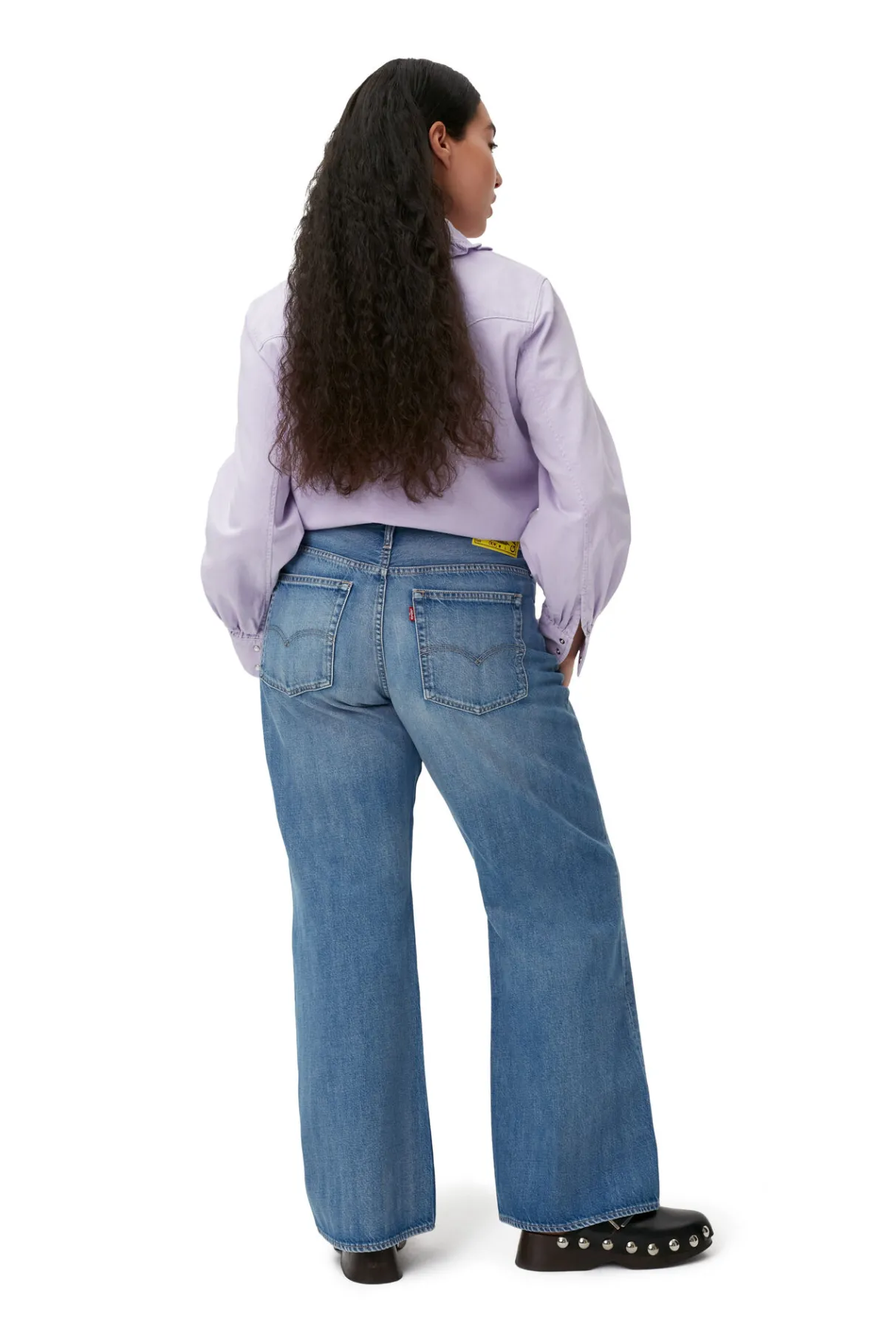 Best Sale GANNI Western Blouse Natural Lilac