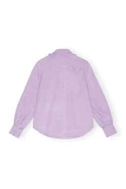 Best Sale GANNI Western Blouse Natural Lilac
