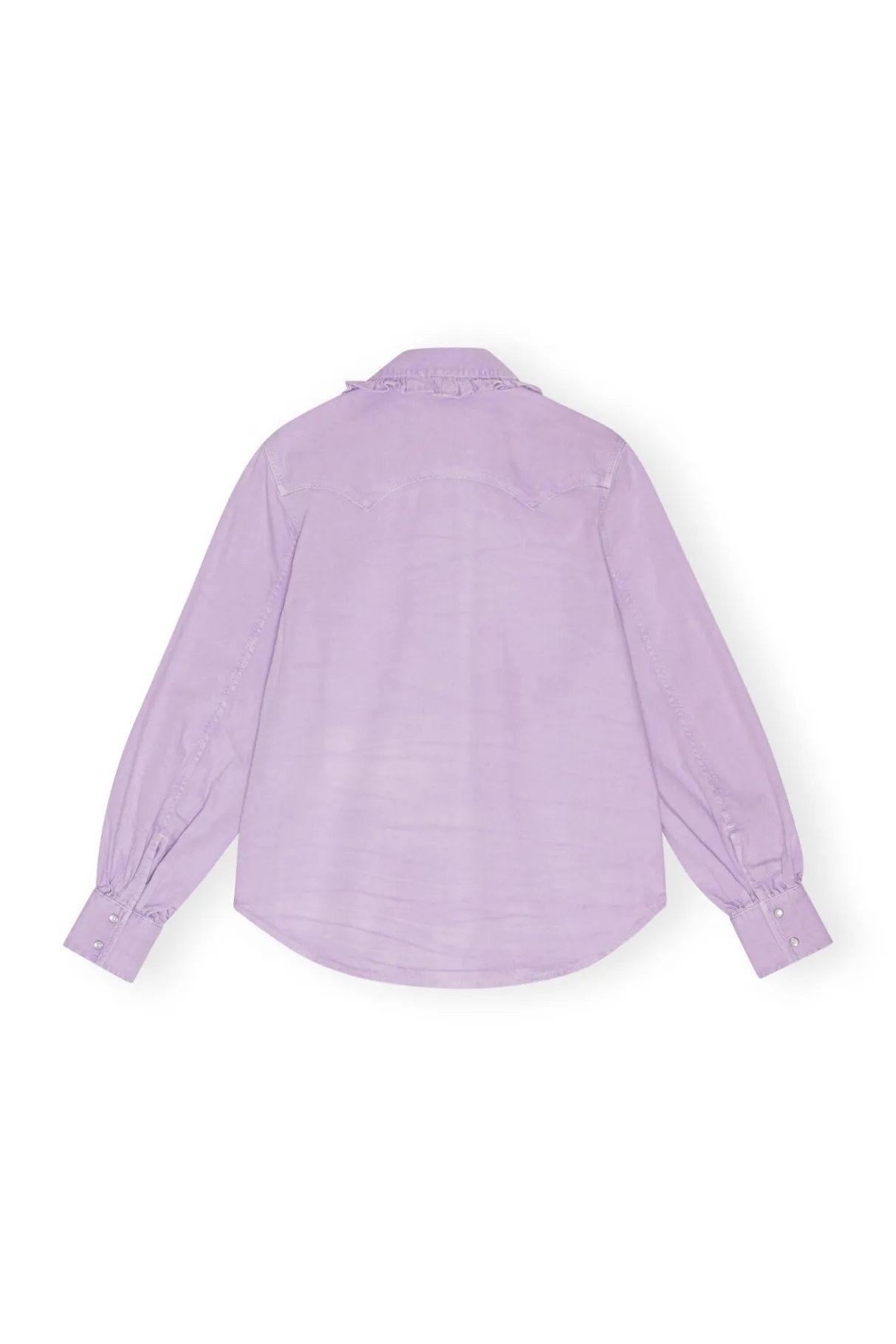 Best Sale GANNI Western Blouse Natural Lilac
