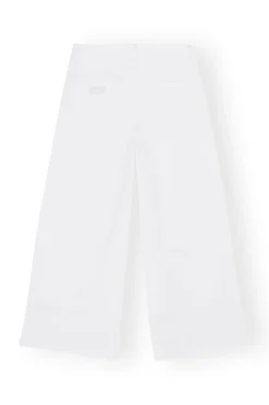 Sale GANNI White Denim Cropped Jeans Bright White