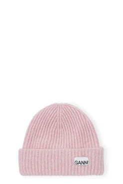 Best Sale GANNI Wool Beanie Lilac Sachet